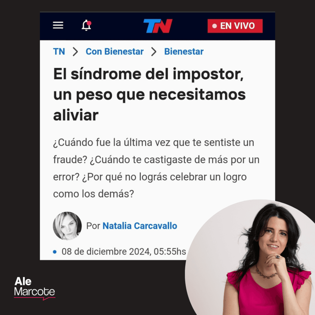Síndrome del Impostor Nota TN Ale Marcote