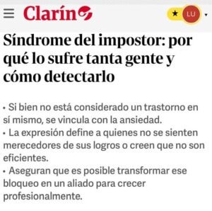ale marcote síndrome del impostor