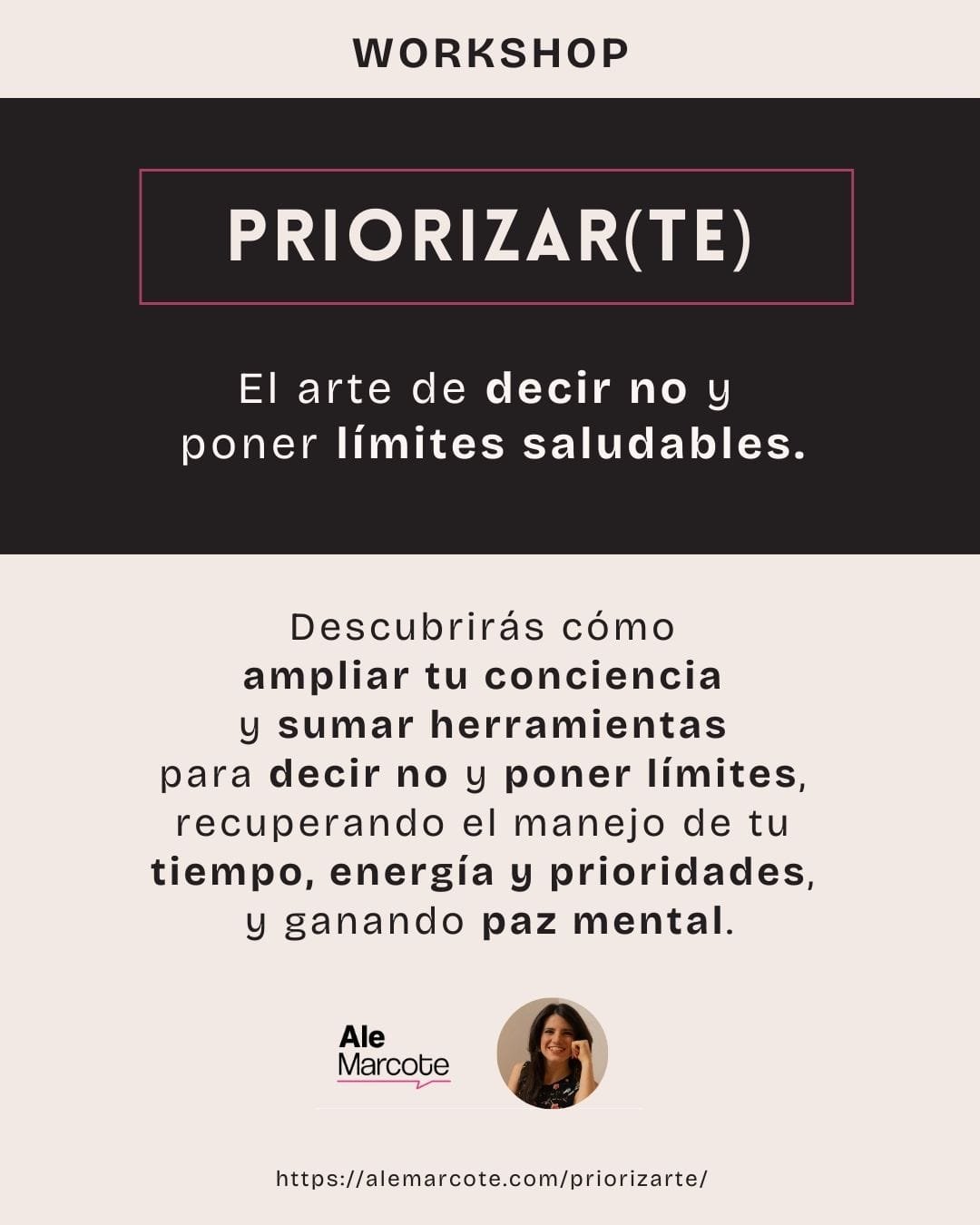 Priorizarte: El arte de decir no y poner límites saludables (Ale Marcote)