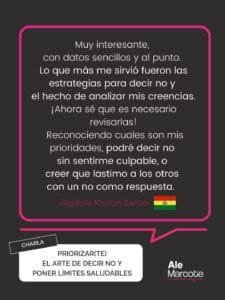 Testimonios PRIORIZAR(TE) 2 - ale marcote